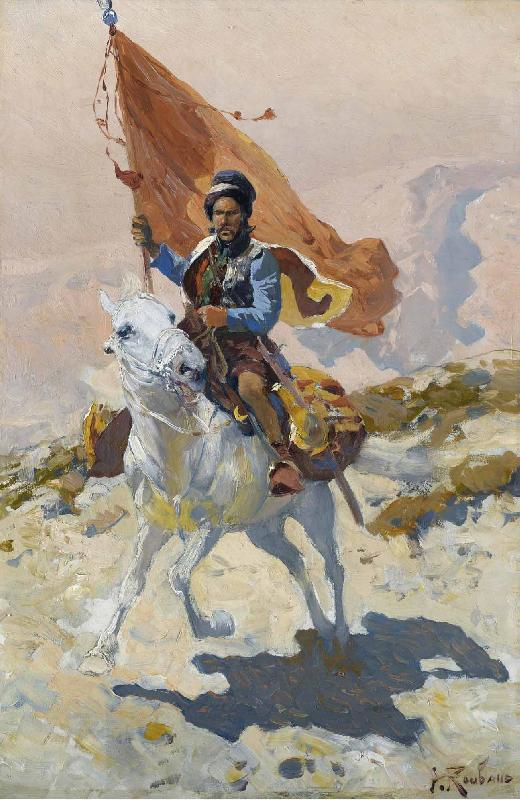 Franz Roubaud Circassian rider China oil painting art